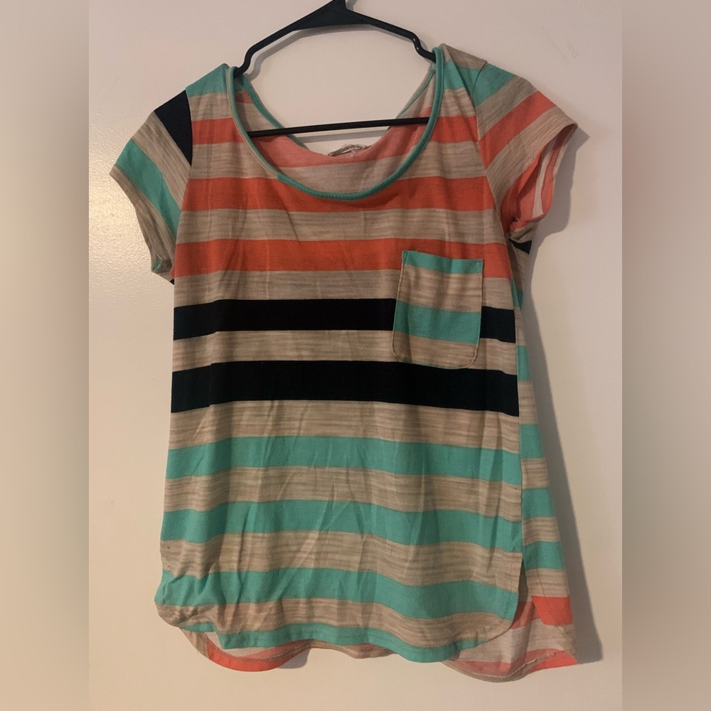 stripped shirt with multiple colors